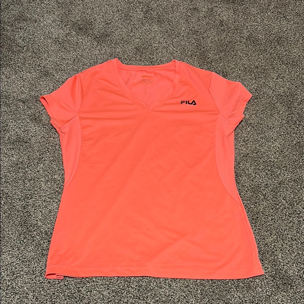 Fila Pink Polo T-Shirt Fitted Short Sleeve